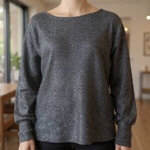 Urbanology Anton's Choice Black/Silver Glitter Top Women's Large New with Tags